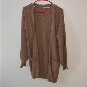 Ellison Warm Neutral Pink Knit Cardigan